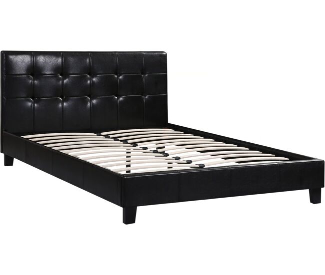 Cama "julia" - 140 x 190 cm - noir