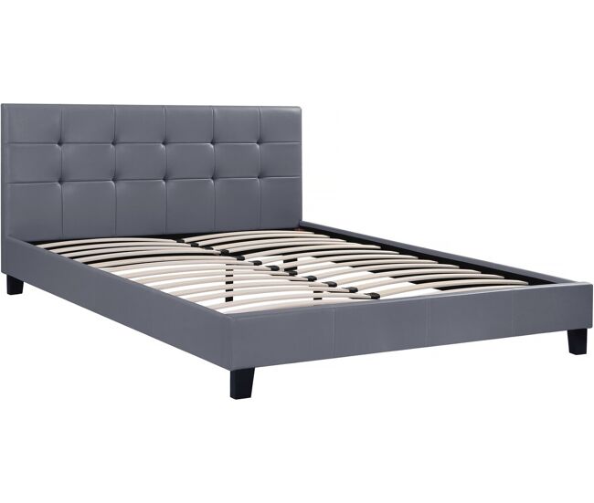 Cama"julia" - 160 x 200 cm - cinza clara