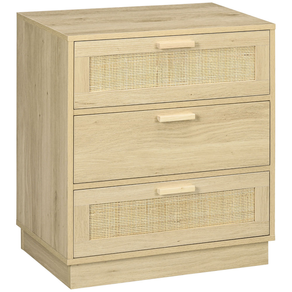 Cómoda com 3 Gavetas HOMCOM, casa - móveis de armazenamento 60