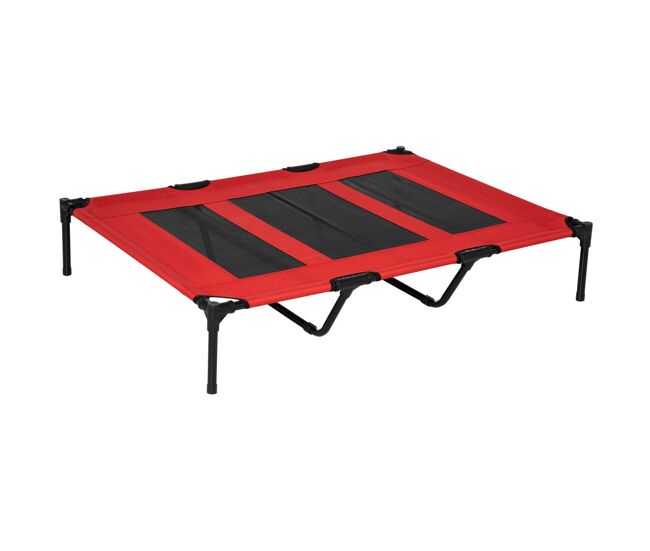 Pawhut cama para animais de estimação cama elevada para cães gatos com tecido transpirável para dormir relaxar exterior jardim terraço