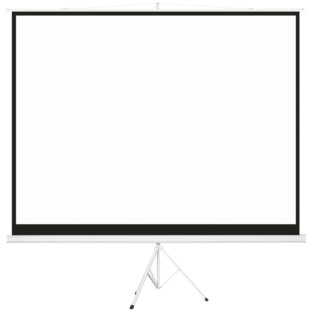Homcom ecrã de projeção manual com suporte 120 polegadas ecrã portátil formato 4:3 para interior e exterior cinema em casa eventos desportivos jardim