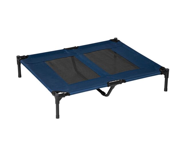 Pawhut cama para animais de estimação cama elevada para cães gatos portátil tecido transpirável resistente a água 91,5x76,2x18cm azul