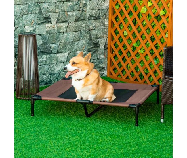 Pawhut cama elevada para cães cama de animais de estimação com malha transpirável e tecido oxford para exterior interior ar livre jardim terraço