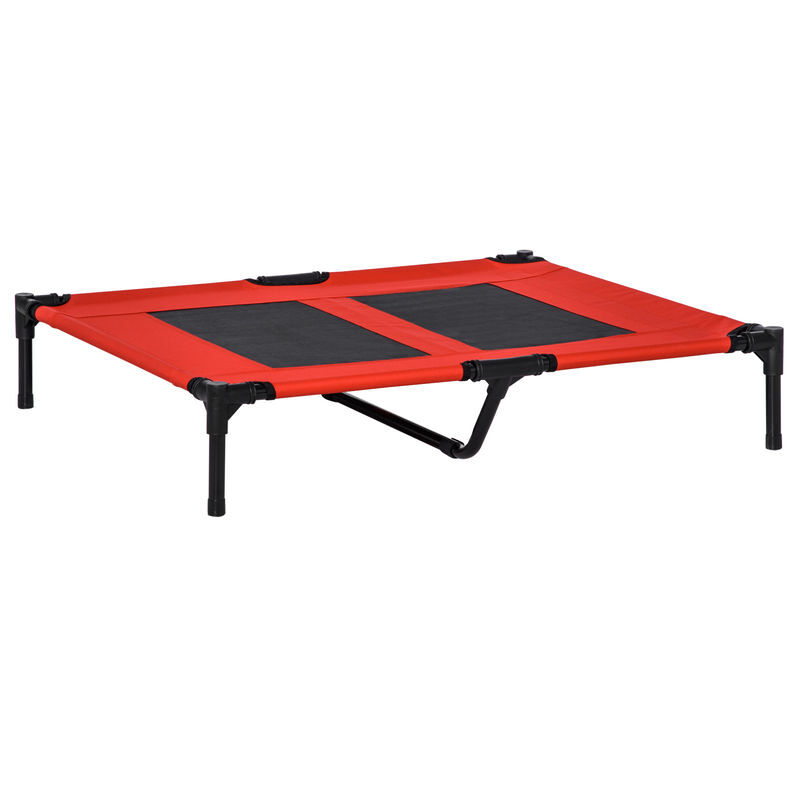 Pawhut cama elevada para cães cama de animais de estimação com malha transpirável e tecido oxford para exterior interior ar livre jardim terraço