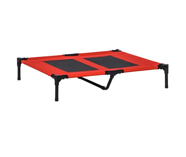Pawhut cama elevada para cães cama de animais de estimação com malha transpirável e tecido oxford para exterior interior ar livre jardim terraço