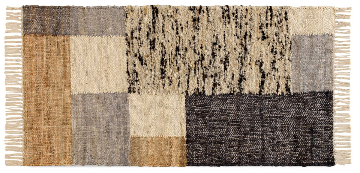 Tapete juta/lã/alg. 60x120cm
