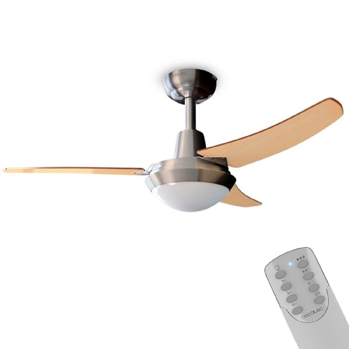 Cecotec ventoinha de teto 52’’, de 3 pás, 65 w, comando a distância.