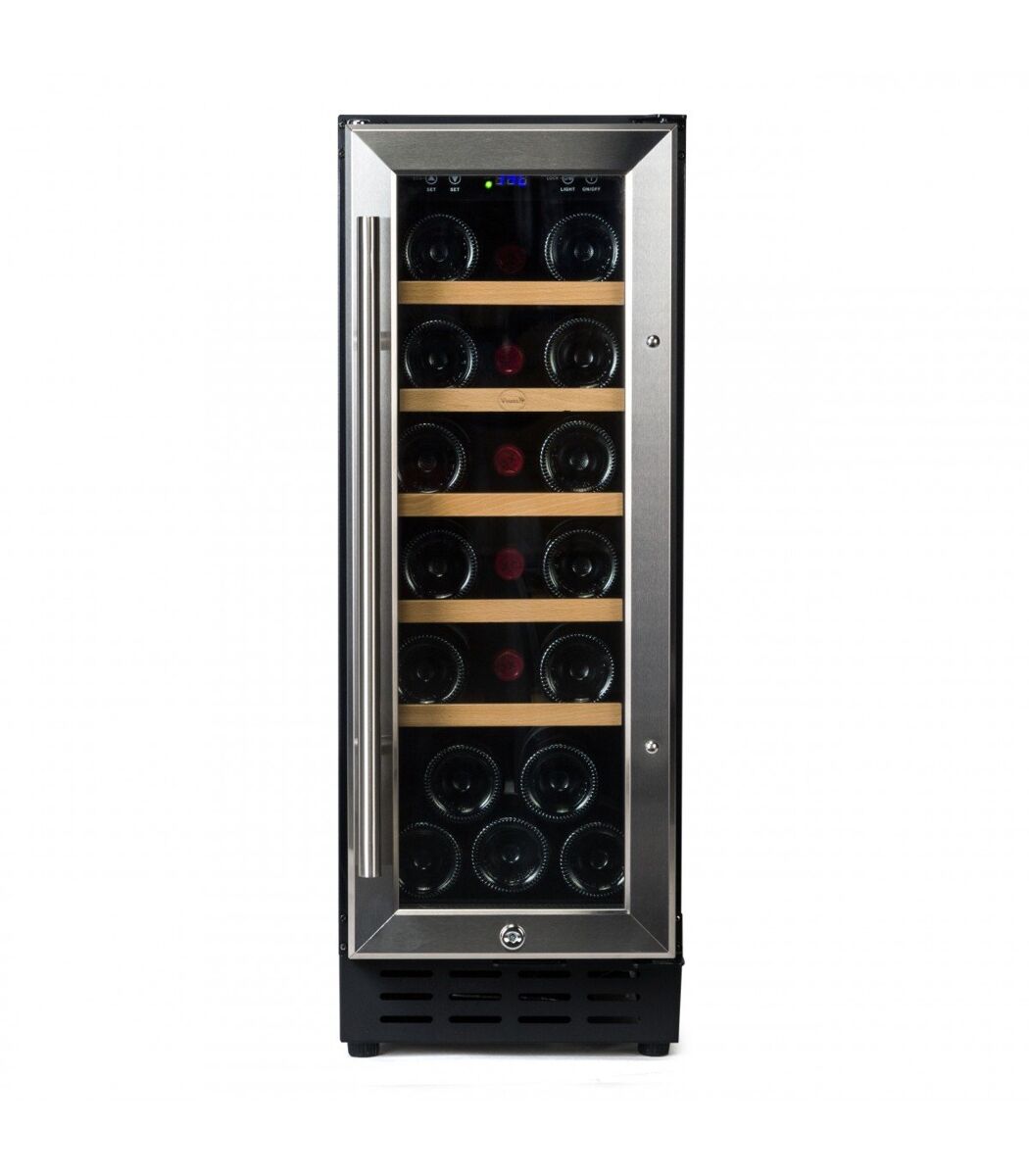 Cave de Vinho 20 garrafas Vinobox 20 Design I SLIM Livre ou Encastre Monotemperatura