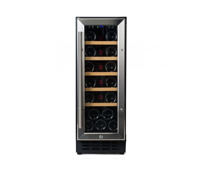 Cave de vinho 20 garrafas vinobox 20 design inox slim instalação livre ou encastre monotemperatura