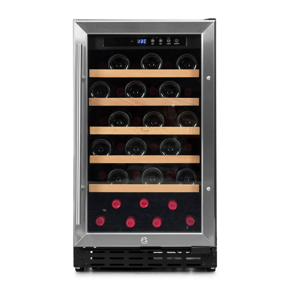 Cave de Vinho 34 garrafas Vinobox 40 GC 1T I Livre ou Encastre Monotemperatura Preto
