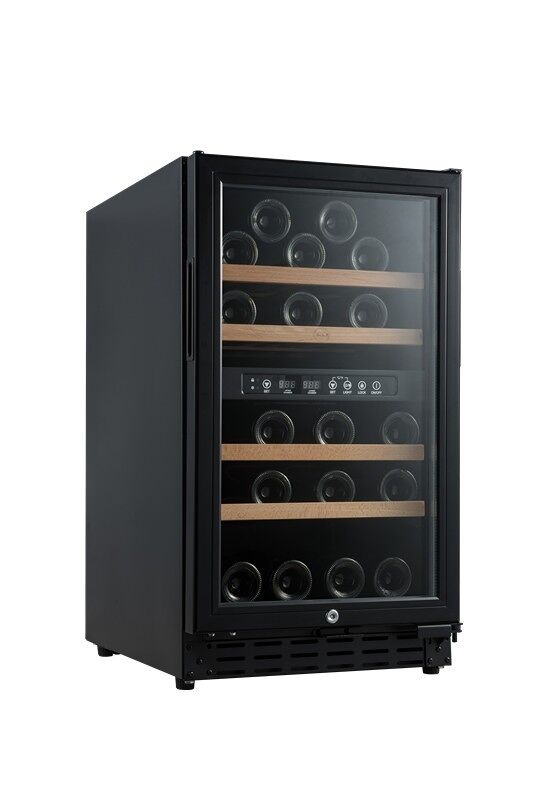 Cave de Vinho 32 garrafas Vinobox 40 GC 2T N Livre ou Encastre Duas Zonas de temperatura