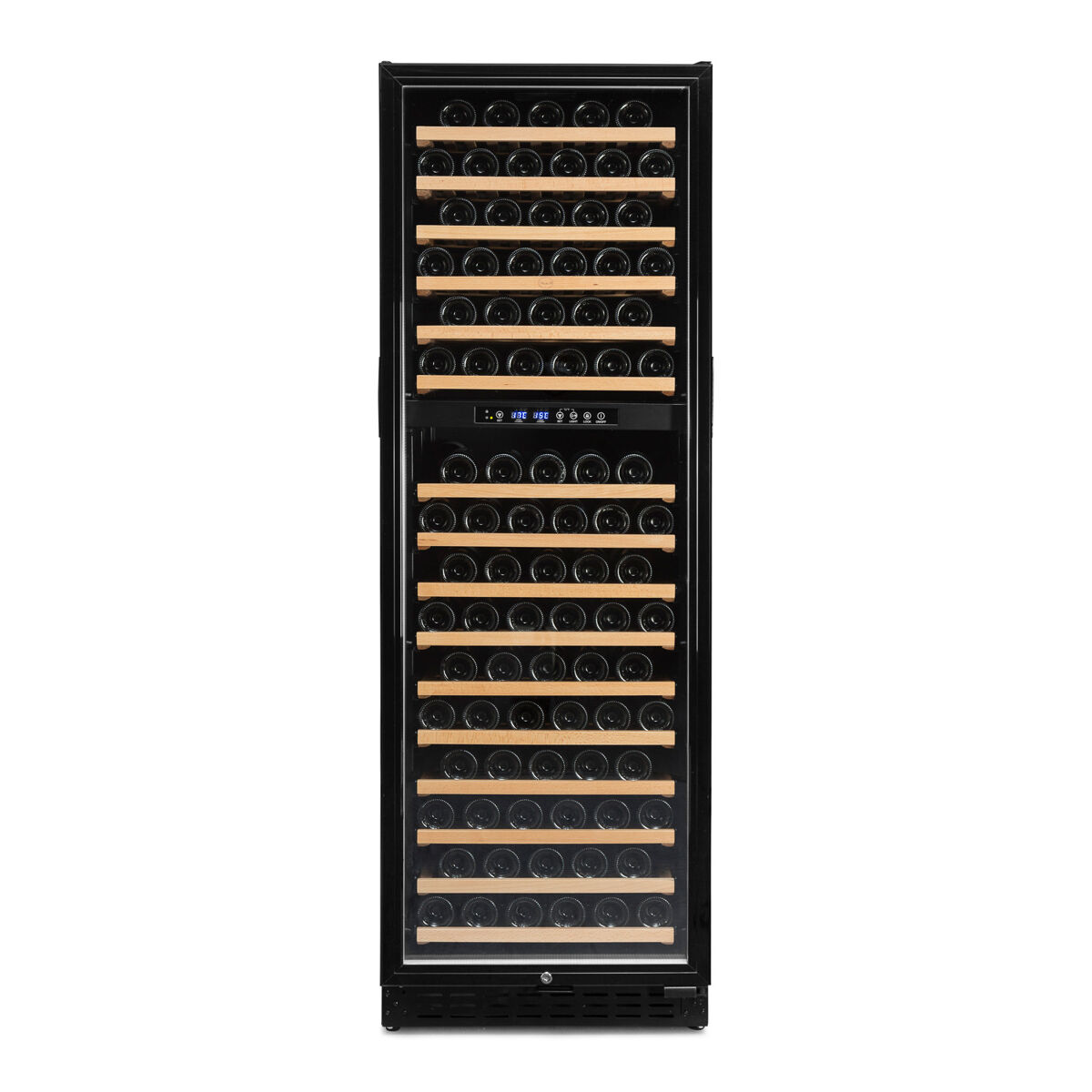 Cave de vinho 166 garrafas vinobox 168 gc 2t preto instalação livre ou encastre duas zonas de temperatura