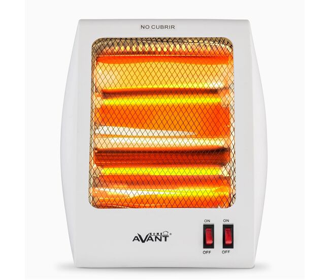 Avant av7585 - fogão elétrico quartzo 2 tubos, 800w. 2 níveis de potência: 400 w - 800 w. interruptor anti-tombamento, proteção térmica. cor cinzenta