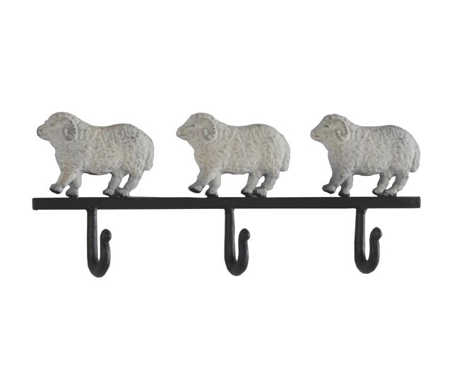 Conjunto 2 cabides de metal 3 ganchos