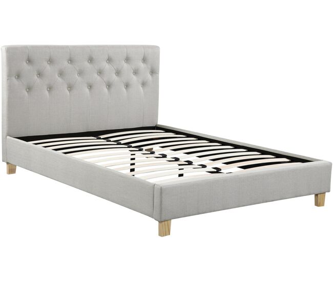 Cama de casal "emmy" - 140 x 190 cm - bege