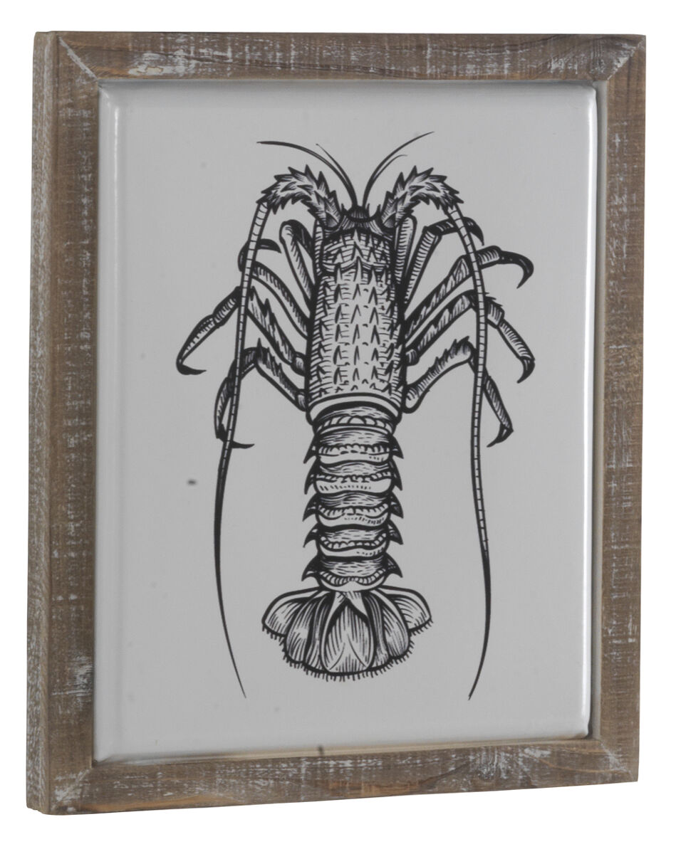 Quadro em estilo vintage com impressão de lagostim