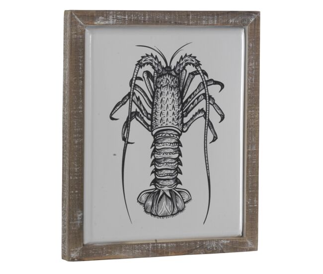 Quadro em estilo vintage com impressão de lagostim