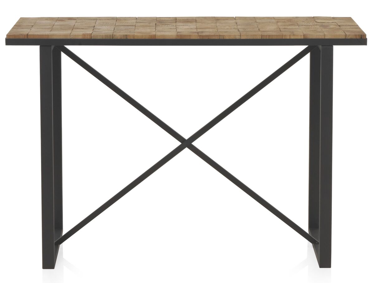 Console de bloco de madeira 120 cm