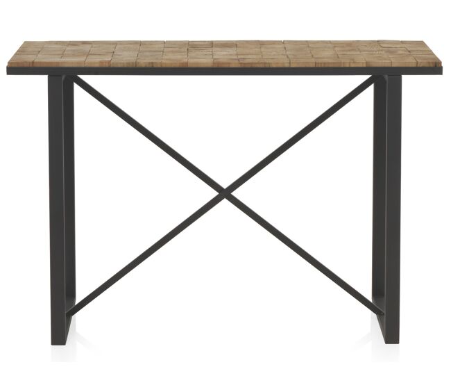 Console de bloco de madeira 120 cm