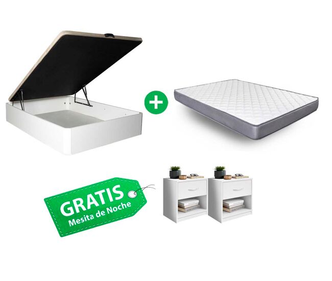 Offre exclusive web: lit canapé 150cm + matelas 150cm. table de nuit gratuite 1 tiroir