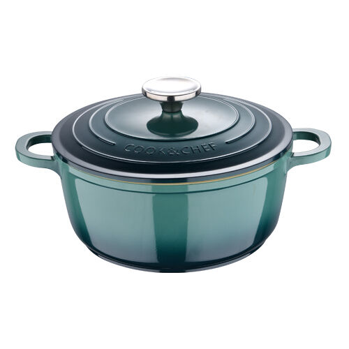 Caçarola bergner excalibur, ø20cm e 2,4l, com tampa de alumínio fundido, verde.