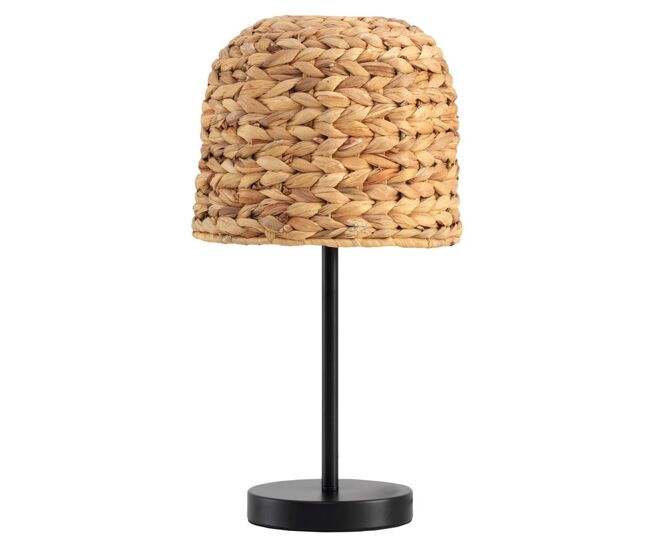 Lâmpada de mesa de fibras naturais