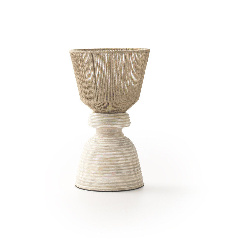 Lâmpada de mesa de juta