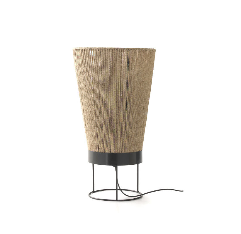 Lâmpada de mesa de juta