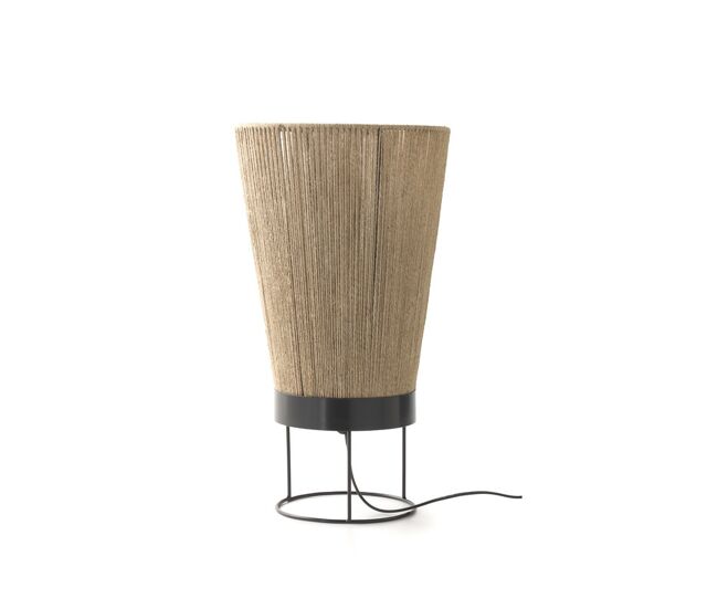 Lâmpada de mesa de juta