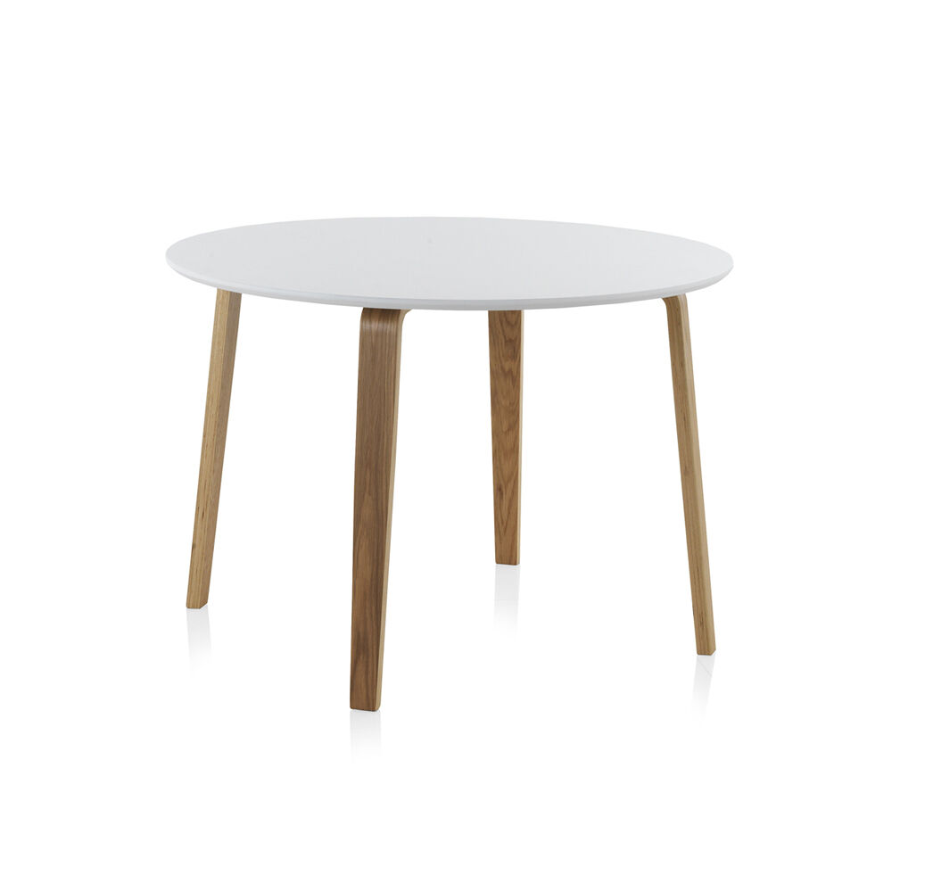Mesa de jantar redonda madeira branca diâmetro 110 cm