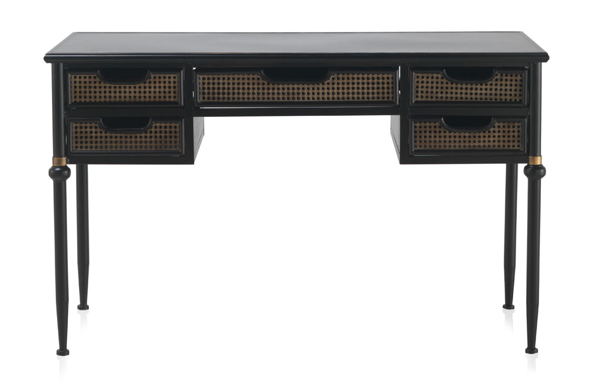 Escrivaninha Com Gavetas E Estrutura De Metal