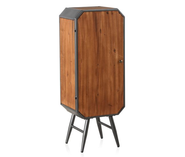 Roupeiro 1 porta madeira e ferro