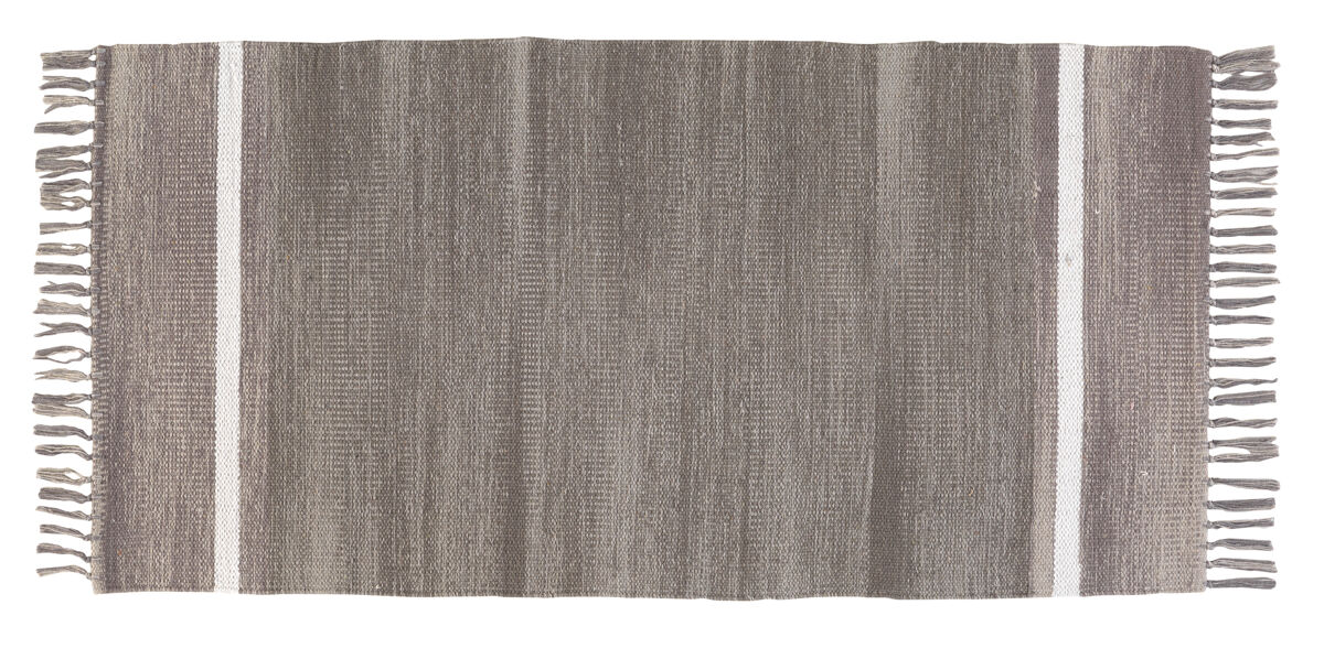 Tapete de algodão cinza 60x120 cm