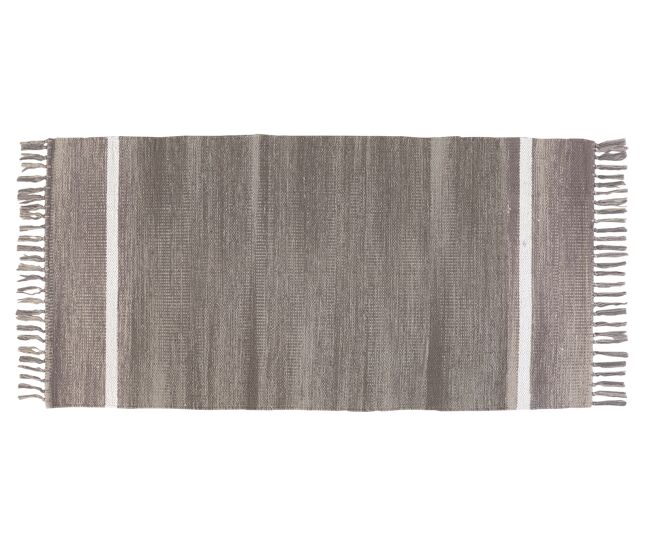 Tapete de algodão cinza 60x120 cm
