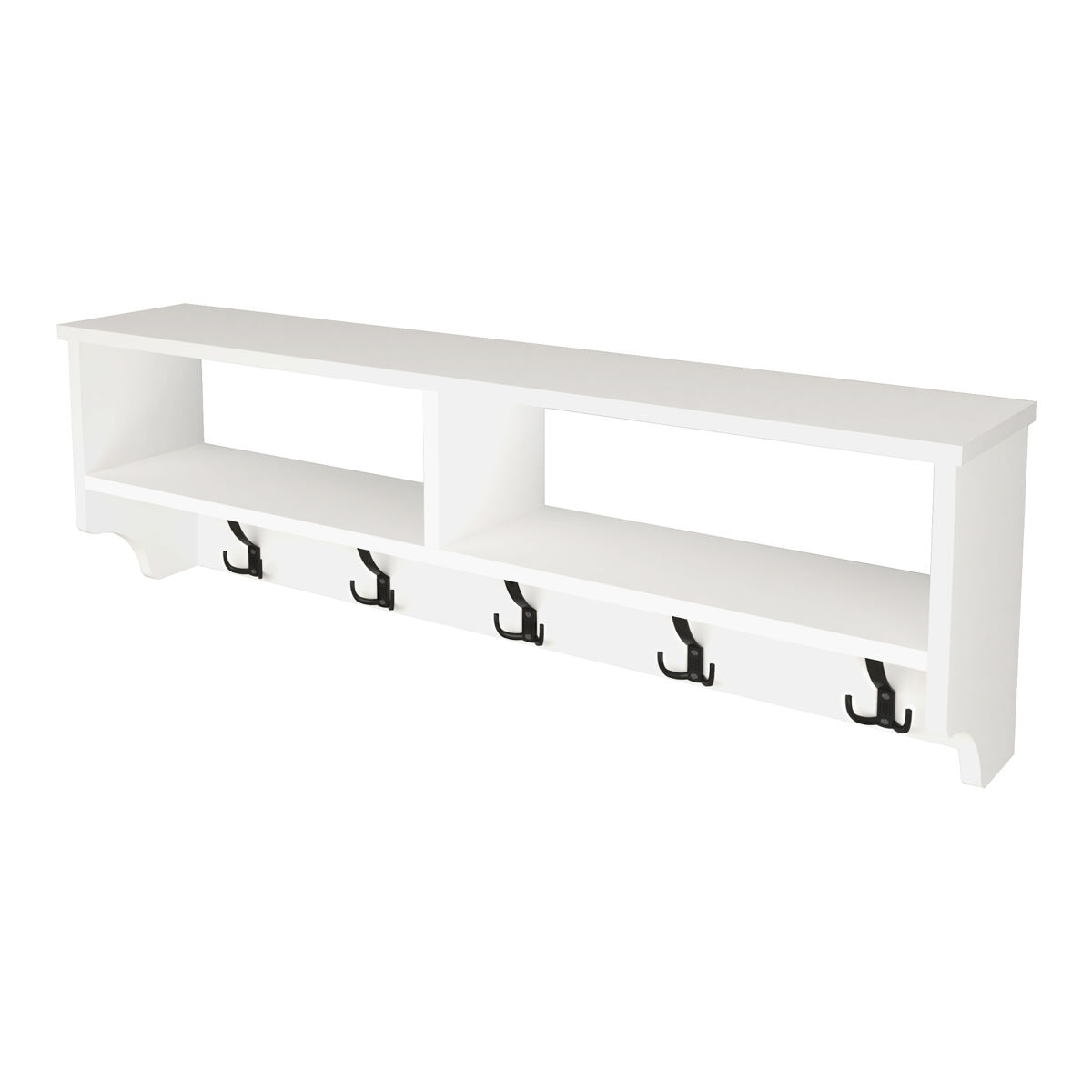 Bengaleiro de parede åstorp em aglomerado/plástico 120 x 22 x 37 cm branco [en.casa]
