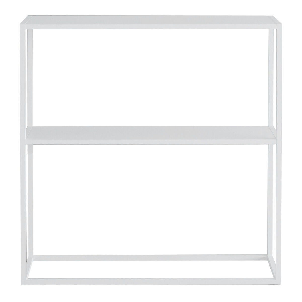 Mesa de consola strömstad em aço 80 x 80 x 26 cm - em branco mate [en.casa]
