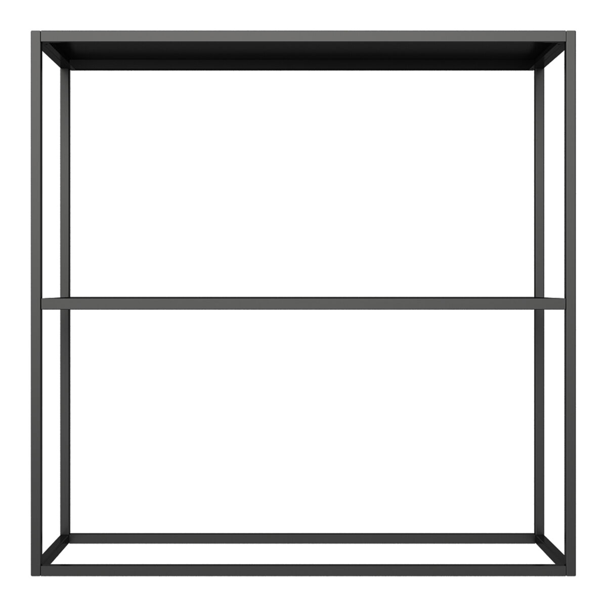 Mesa de consola strömstad aço 80 x 80 x 26 cm - preto mate [en.casa]