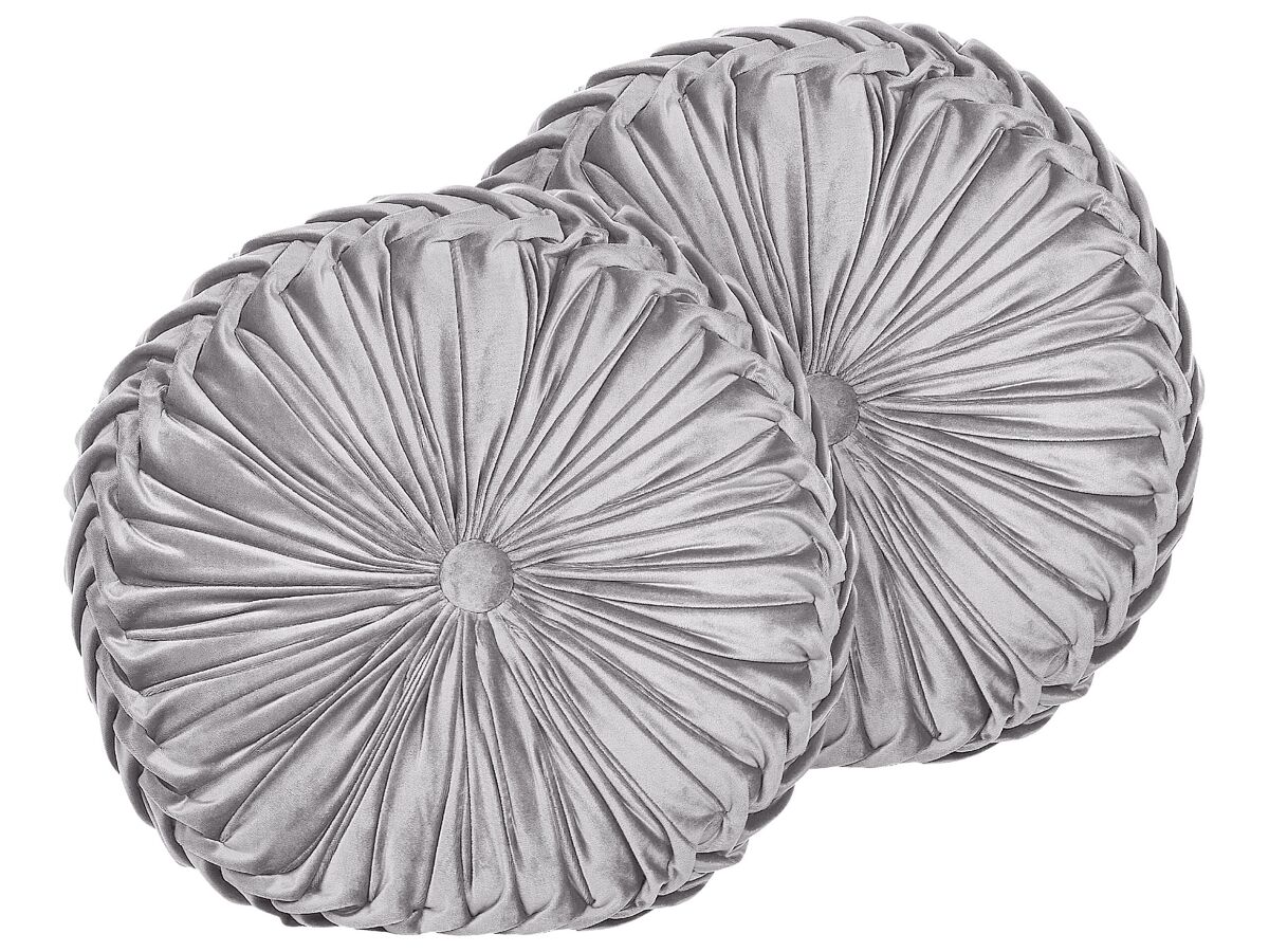Beliani Almofada decorativa UDALA 40x40 Cinza