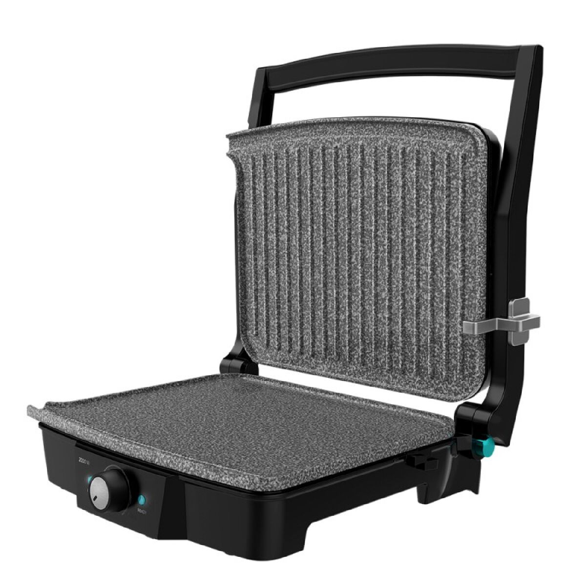 Cecotec grelha elétrica, grelhador e tostadeira com revestimento cerâmico, gaveta para recolher gordura e 2000 w de potência.
