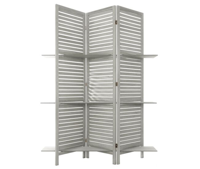 Biombo 3 folhas cinza