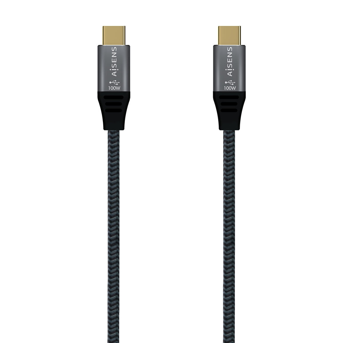 Cabo usb-c para usb-c aisens a107-0634 cinzento 2 m