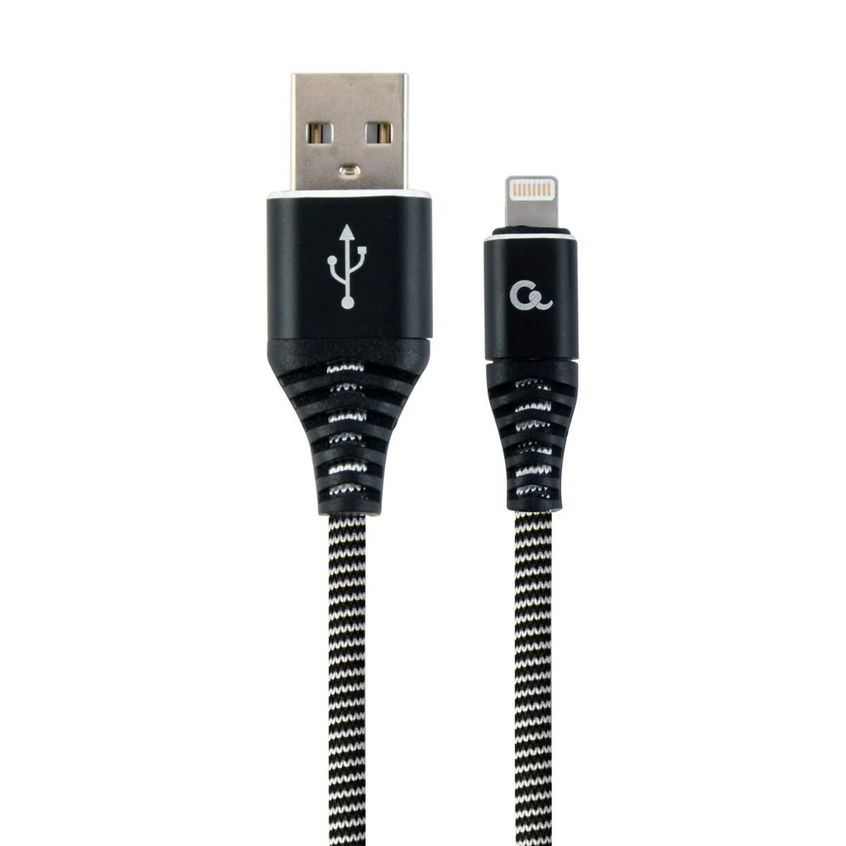 Cabo usb para lightning gembird cc-usb2b-amcm-1m-bw preto preto/branco 1 m
