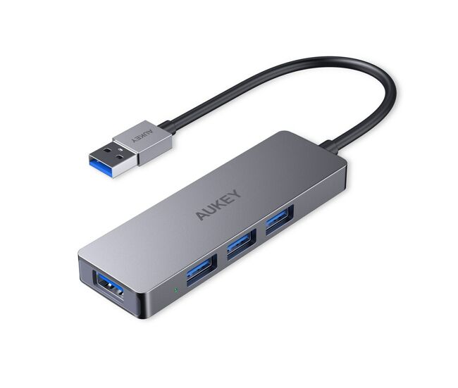 Hub usb aukey cb-h36 alumínio