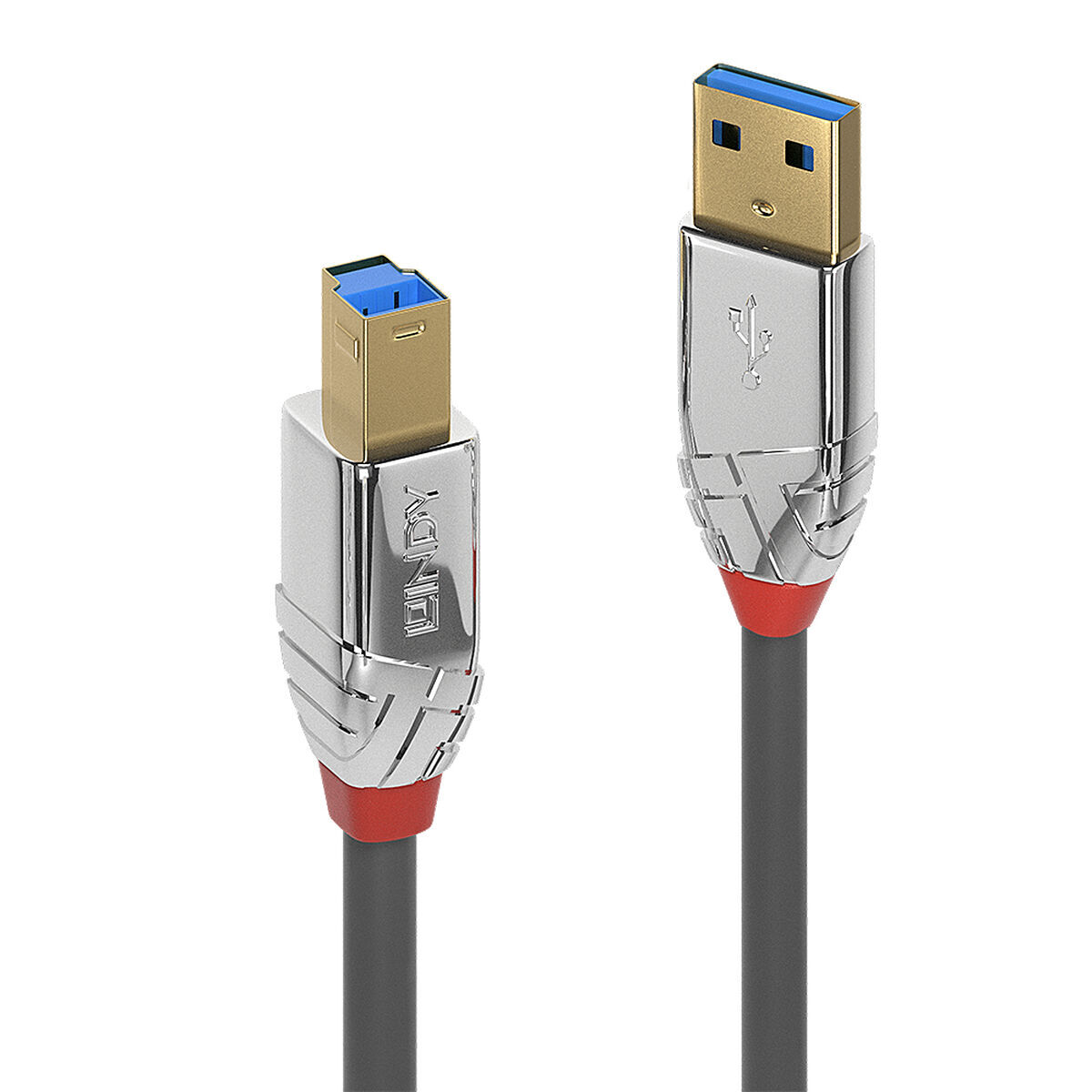 Cabo usb a para usb b lindy 36664 5 m preto cinzento antracite