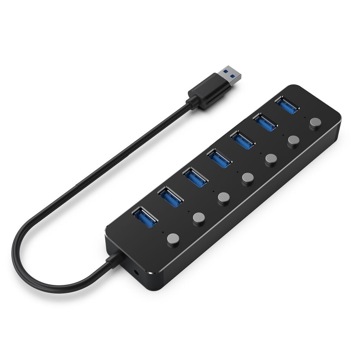 Hub usb gembird uhb-u3p7p-01 noir