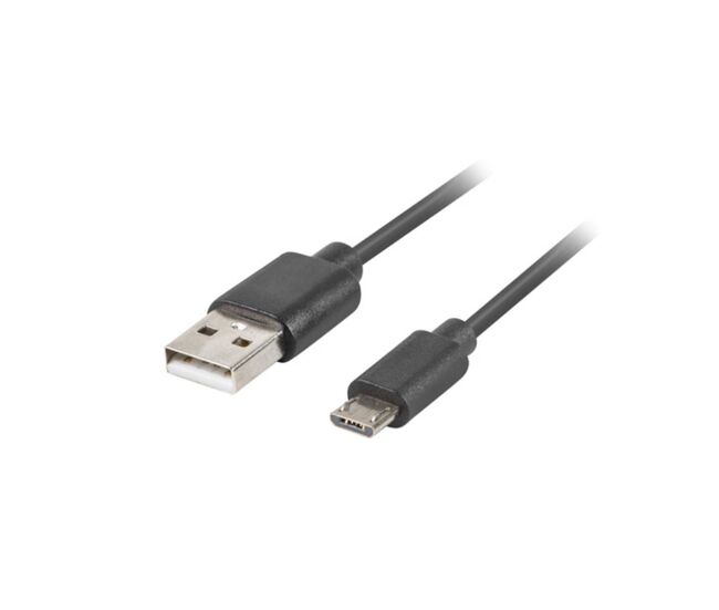 Cabo micro usb lanberg ca-usbm-20cu-0010-bk noir 1 m