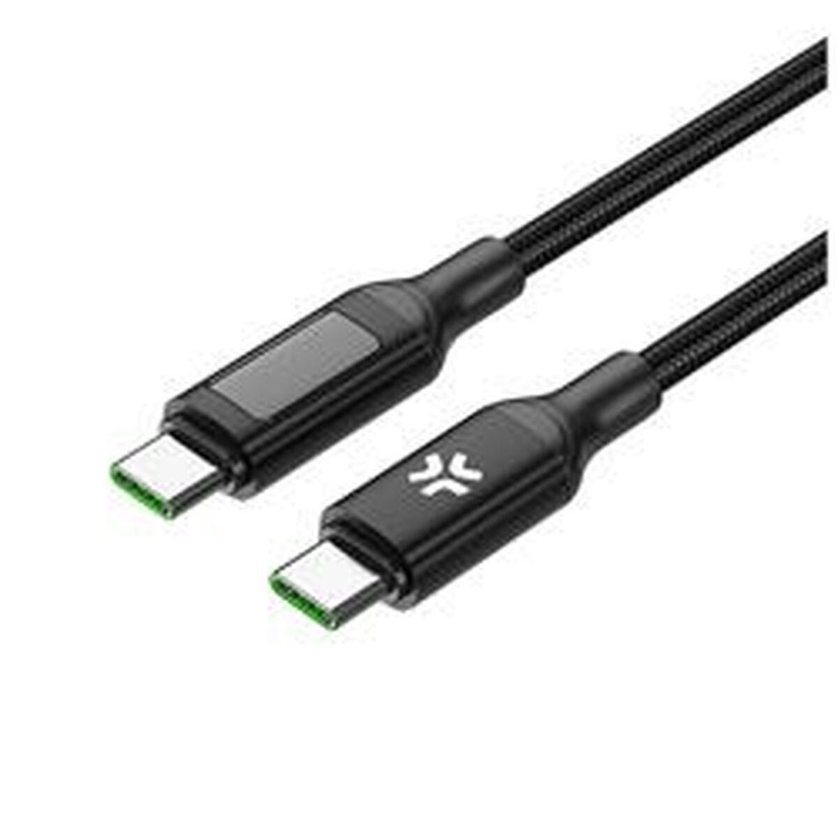 Cabo usb-c celly usbcusbc100wled noir