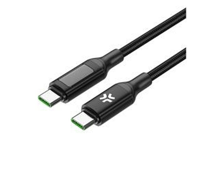 Cabo usb-c celly usbcusbc100wled noir