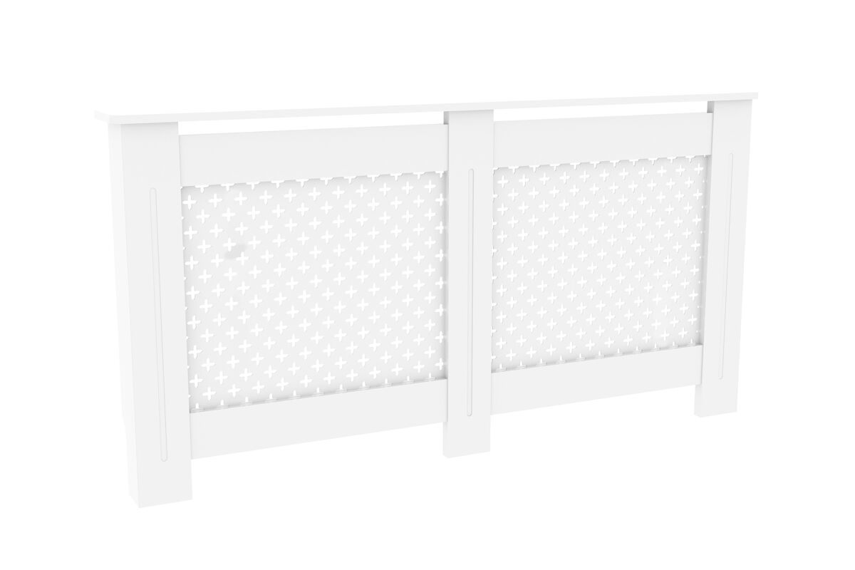 Coberturas de radiador de madeira windsor branco - 172 cm - moonia