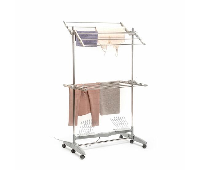 Estendal de roupa elétrico dobrável com fluxo de ar natural dryllon innovagoods 24 w 12 barras